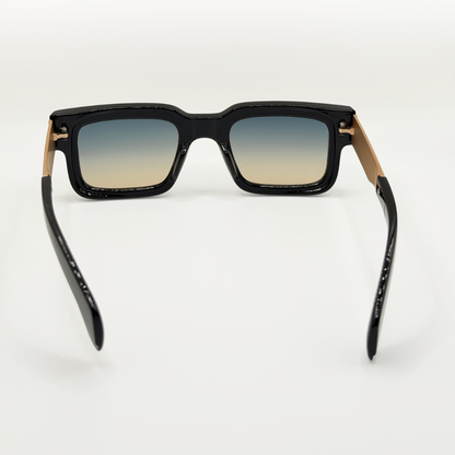 Vintage Polarized Square Sunglasses Amber Gold Frame adjustable tint sunglasses - View 23