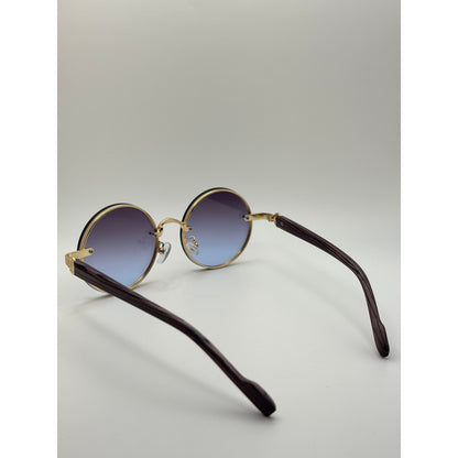 Round Vintage Sunglasses For Women Men Gradient Tinted Retro Circle Shades Gold Frame Boho Festival Eyewear Uv400 adjustable tint sunglasses - View 10