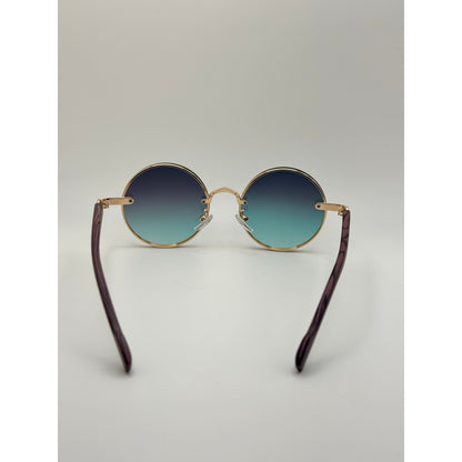Round Vintage Sunglasses For Women Men Gradient Tinted Retro Circle Shades Gold Frame Boho Festival Eyewear Uv400 adjustable tint sunglasses - View 3