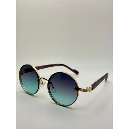 Round Vintage Sunglasses For Women Men Gradient Tinted Retro Circle Shades Gold Frame Boho Festival Eyewear Uv400 adjustable tint sunglasses - View 1