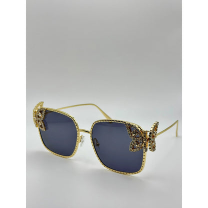 Jeweled Butterfly Sunglasses Gold Frame Luxury Sunglasses Rhinestone Butterfly Statement Shades Fashion Sunglasses For Women adjustable tint sunglasses - View 1