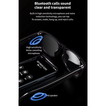 Smart Bluetooth 5 3 Uv400 Polarized Glasses With Open Ear Hd Speakers Noise Canceling Mic Blue Light Blocking Sunglasses With Voice Assistant adjustable tint sunglasses - View 1