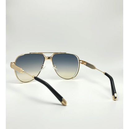 Titanium Metal Double Bridge Unisex Gradient Sunglasses adjustable tint sunglasses - View 2