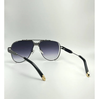 Titanium Metal Double Bridge Unisex Gradient Sunglasses adjustable tint sunglasses - View 4