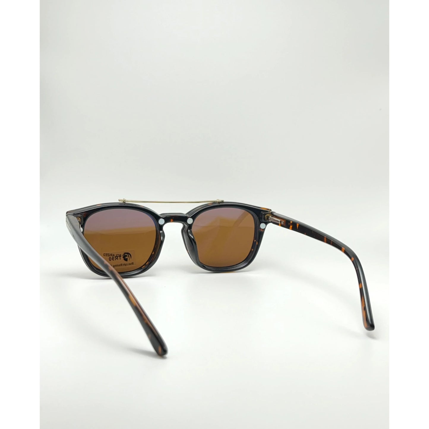 Italian Double Lens Retro Square Polarized Plus Anti-Blue Light Glasses