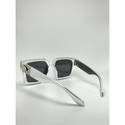 Funky Black Gold Square Uv400 Unisex Sunglasses adjustable tint sunglasses - View 6