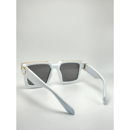 Funky Black Gold Square Uv400 Unisex Sunglasses adjustable tint sunglasses - View 8