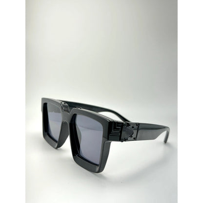 Funky Black Gold Square Uv400 Unisex Sunglasses adjustable tint sunglasses - View 3