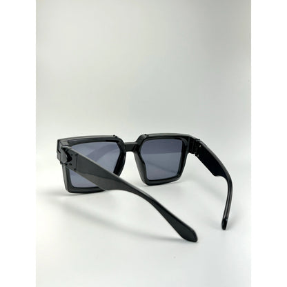 Funky Black Gold Square Uv400 Unisex Sunglasses adjustable tint sunglasses - View 4