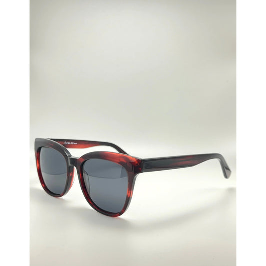 Bloody Red Retro Acetate Polarized Unisex Sunglasses