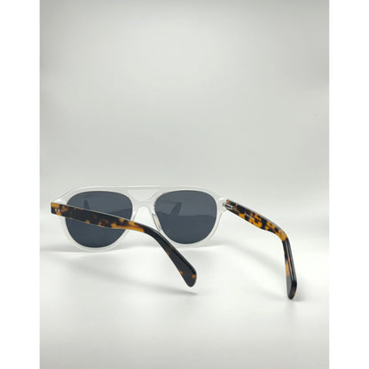 Crystal Tortoise Aviator Acetate Polarized Unisex Sunglasses adjustable tint sunglasses - View 2