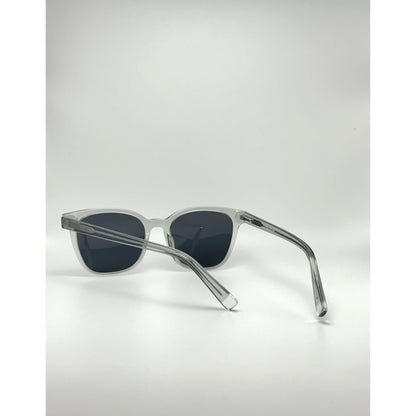 Crystal Grey Retro Acetate Titanium Polarized Sunglasses adjustable tint sunglasses - View 2