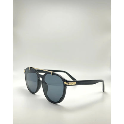 Retro Metal Bridge Round Frame Sunglasses For Women Men adjustable tint sunglasses - View 1