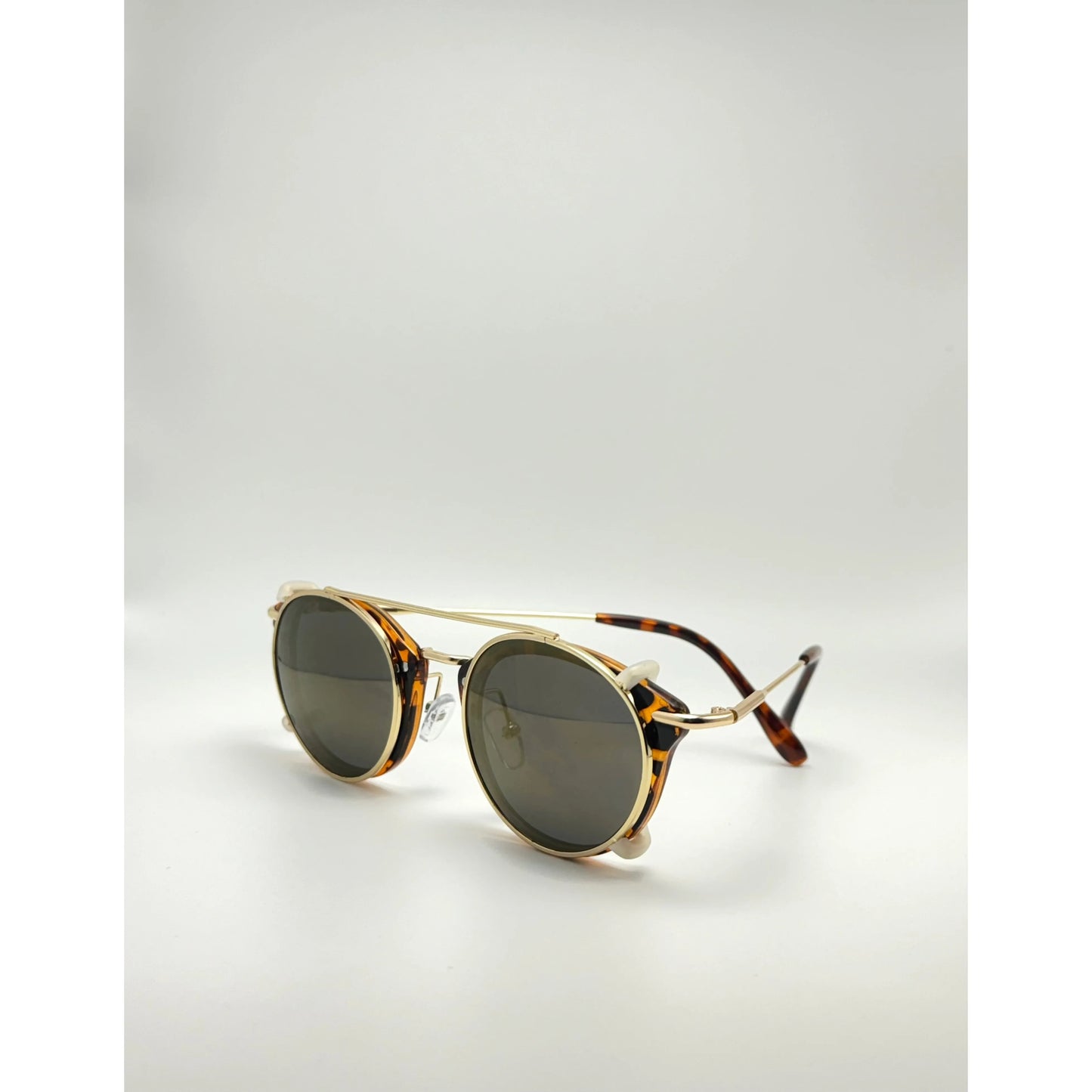 Classic Double Lens Retro Steampunk Design Unisex Sunglasses