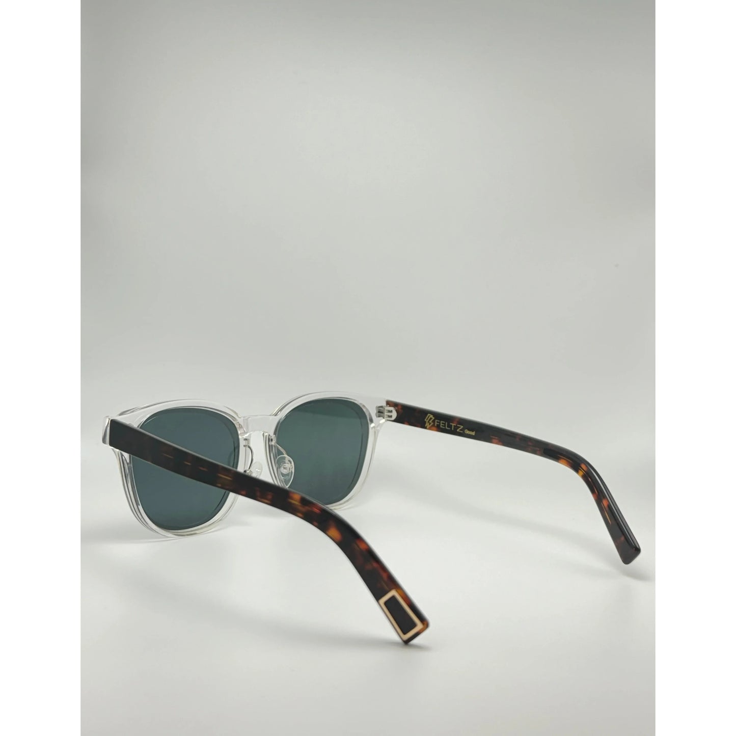 Crystal Grey on Tortoise Acetate Polarized Sunglasses