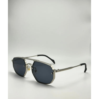 Double Bridge Metal Frame Uv400 Locomotive Decor Modern Steampunk Men Sunglasses adjustable tint sunglasses - View 3