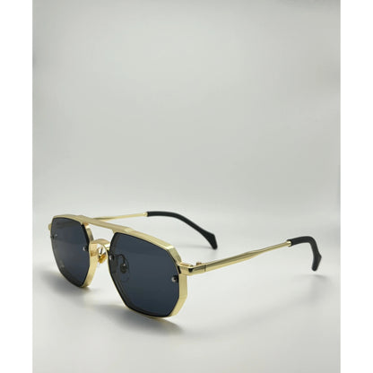 Double Bridge Metal Frame Uv400 Locomotive Decor Modern Steampunk Men Sunglasses adjustable tint sunglasses - View 1