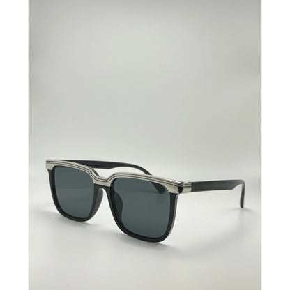 Stripe Square Modernize Retro Sunglasses For Men And Women adjustable tint sunglasses - View 5