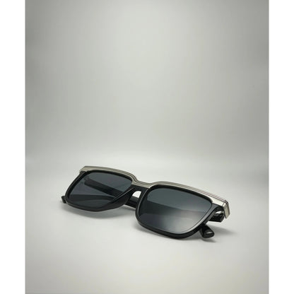 Stripe Square Modernize Retro Sunglasses For Men And Women adjustable tint sunglasses - View 4