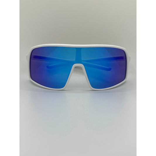 Blue Mirrored Polarized Sports Sunglasses with UV Protection For Men And Women