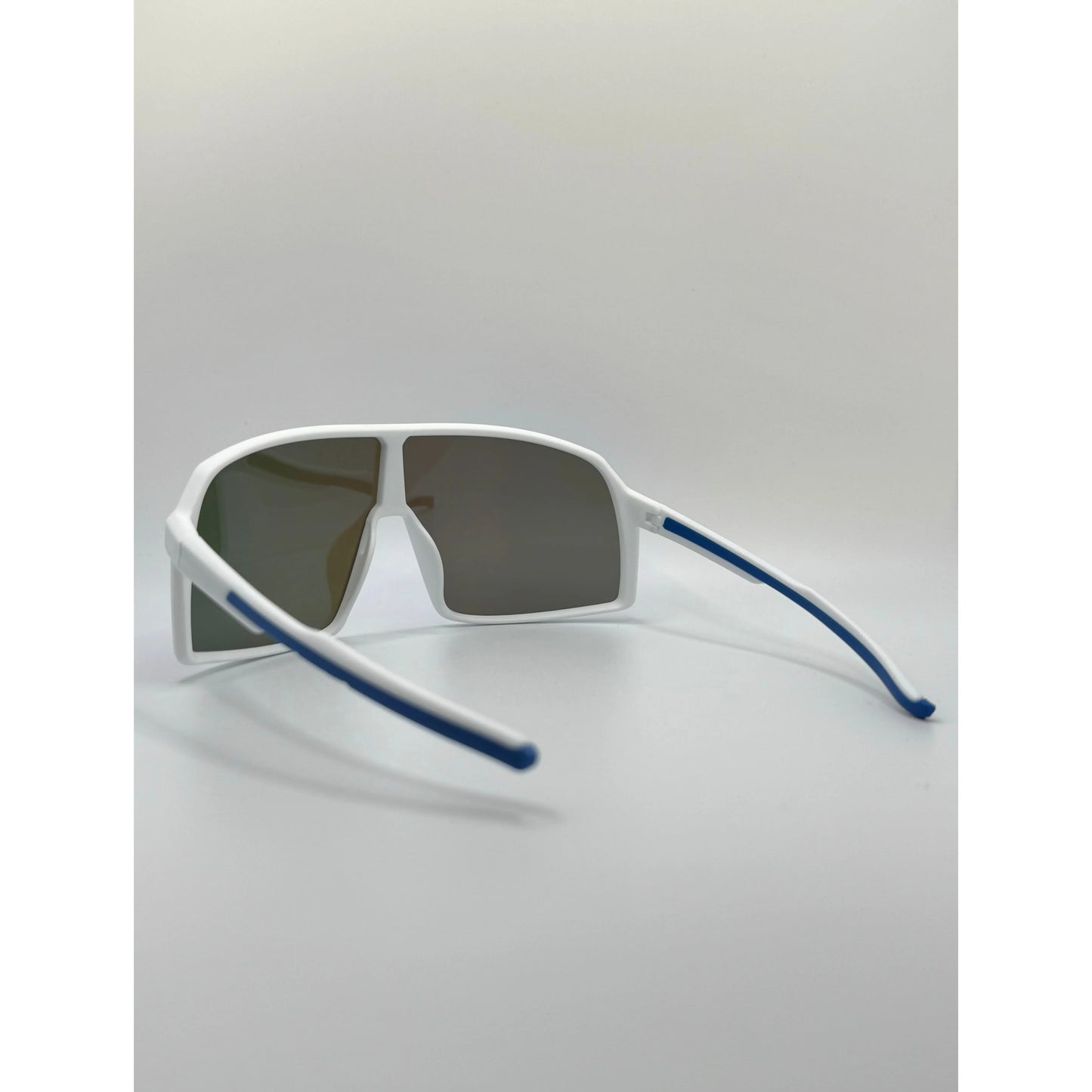 Blue Mirrored Polarized Sports Sunglasses with UV Protection For Men And Women