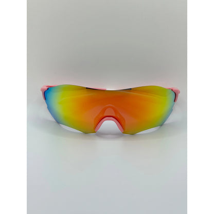 Polarized Pink Sports Sunglasses With Rainbow Mirrored Lenses For Uv Protection For Men And Women adjustable tint sunglasses - View 1