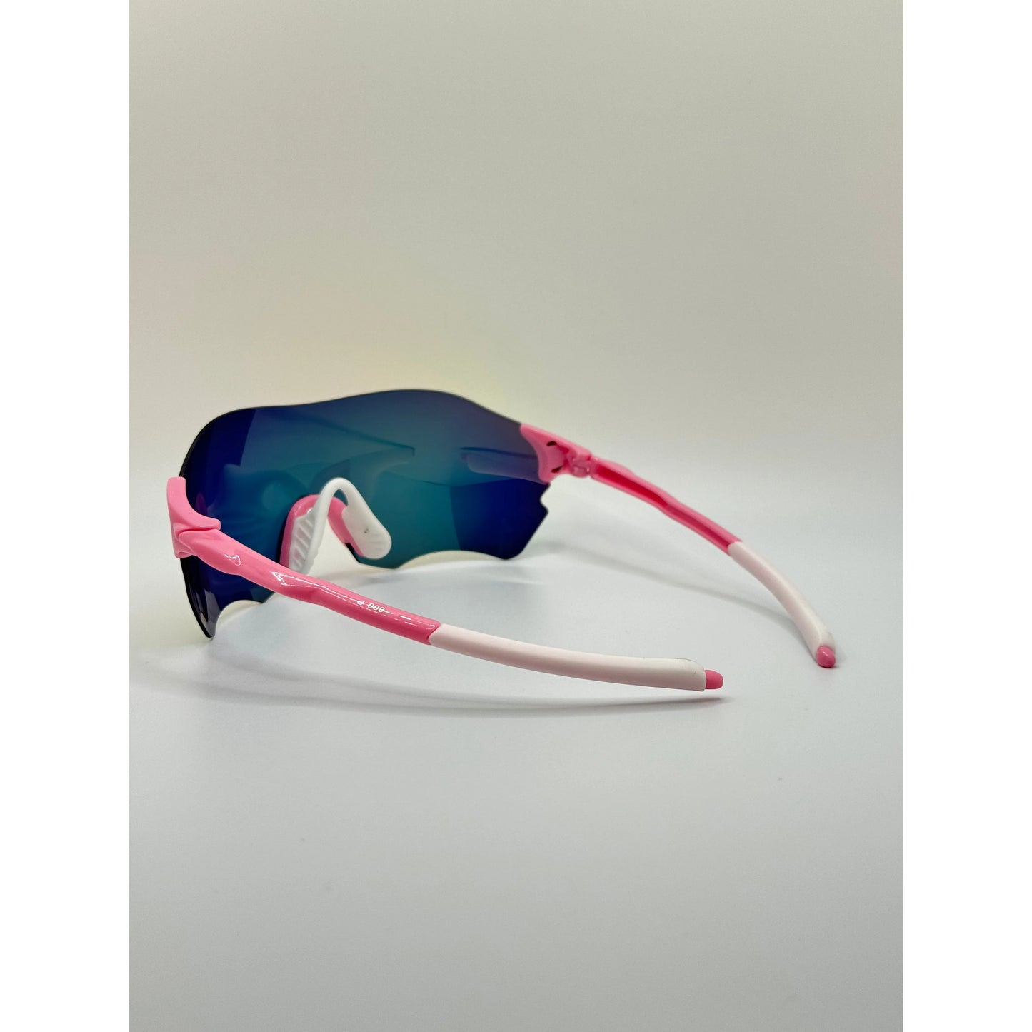 Polarized Pink Sports Sunglasses with Rainbow Mirrored Lenses for UV Protection For Men And Women