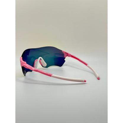 Polarized Pink Sports Sunglasses With Rainbow Mirrored Lenses For Uv Protection For Men And Women adjustable tint sunglasses - View 2