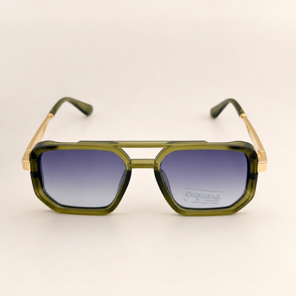 Retro Square Pilot Shades | Polarized UV400 Glasses | Unisex Eyewear