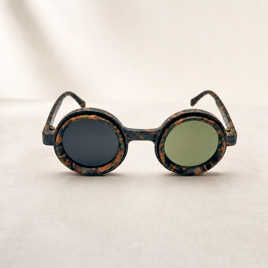 Adjustable Tint Steampunk Goggles: Lightweight UV400 Round Sunglasses for Festivals & Cosplay