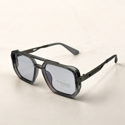 Retro Square Pilot Shades | Polarized UV400 Glasses | Unisex Eyewear
