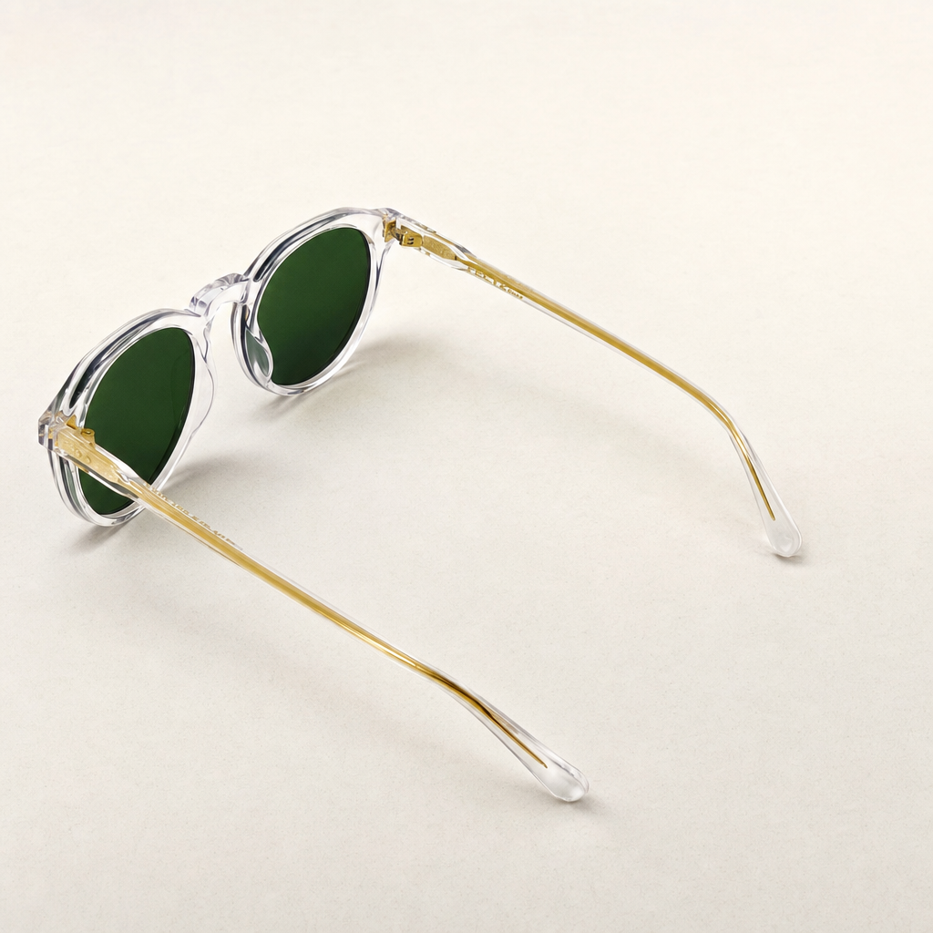 Crystal Quartz Green Acetate Polarized Unisex Sunglasses