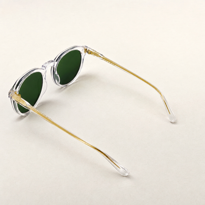 Crystal Quartz Green Acetate Polarized Unisex Sunglasses