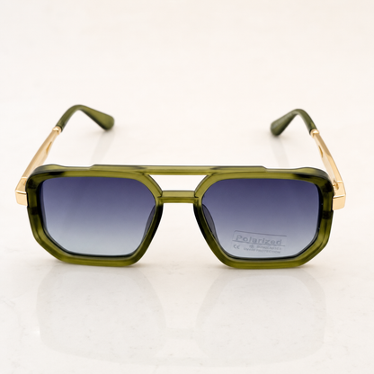 Retro Square Pilot Shades | Polarized UV400 Glasses | Unisex Eyewear