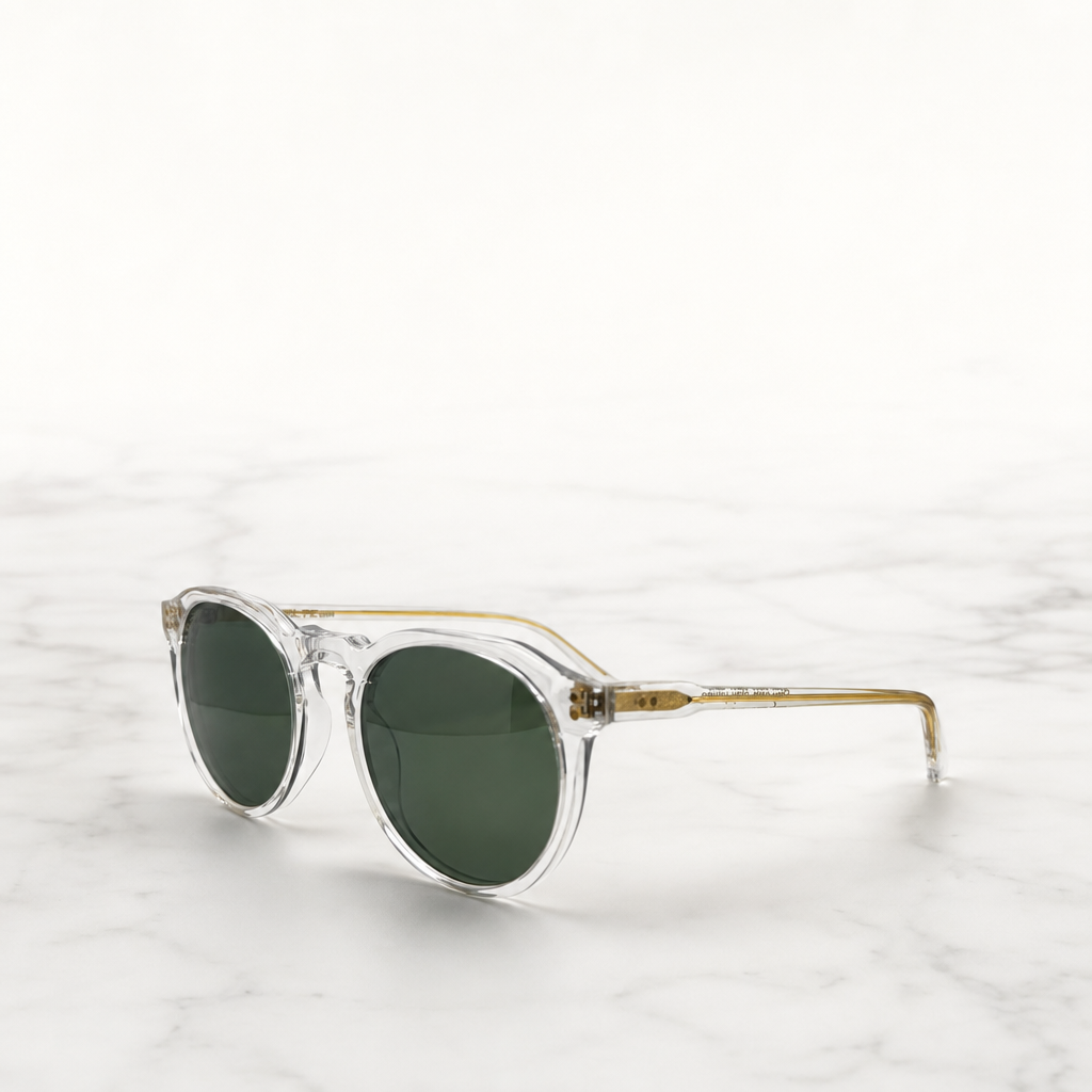 Crystal Quartz Green Acetate Polarized Unisex Sunglasses