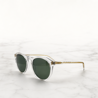 Crystal Quartz Green Acetate Polarized Unisex Sunglasses