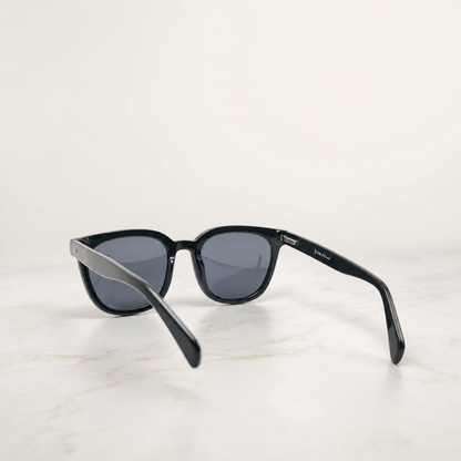 Black on Black Retro Acetate Polarized Unisex Sunglasses