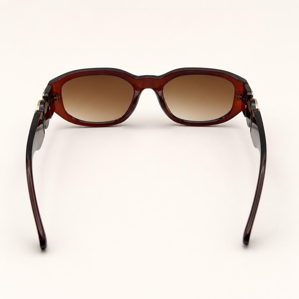 Vintage Rectangle Black Sunglasses | Retro Designer-Inspired Shades | Gold Medallion Statement Glasses | UV Protection Women Sunglasses