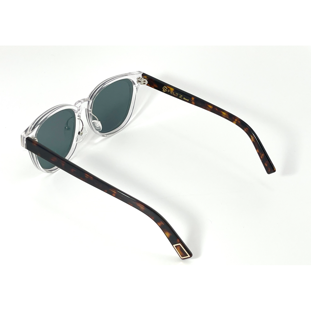 Crystal Grey on Tortoise Acetate Polarized Sunglasses