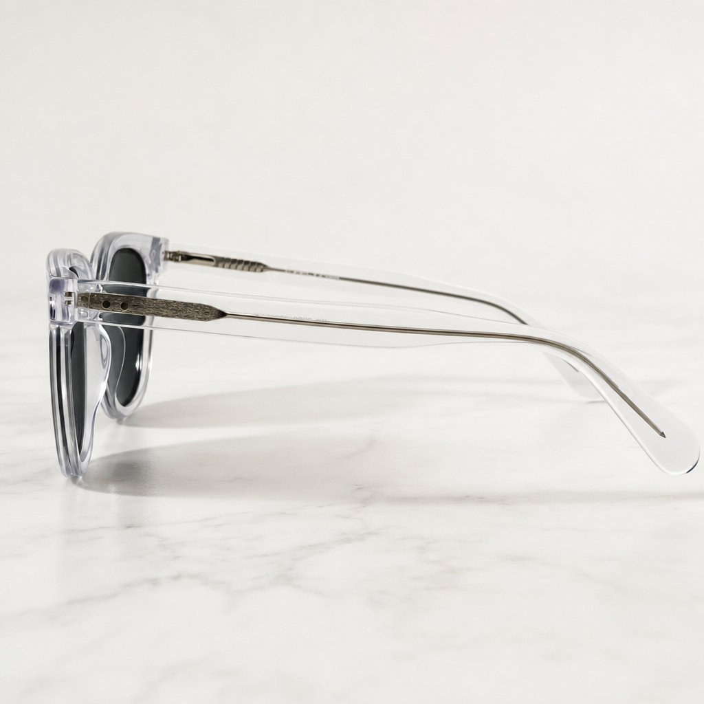 Crystal Water Retro Acetate Polarized Unisex Sunglasses