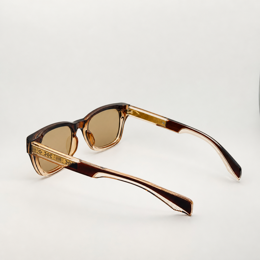 Unisex Retro-Inspired Square Sunglasses with UV400 Protection & Personalized Sunglasses Case