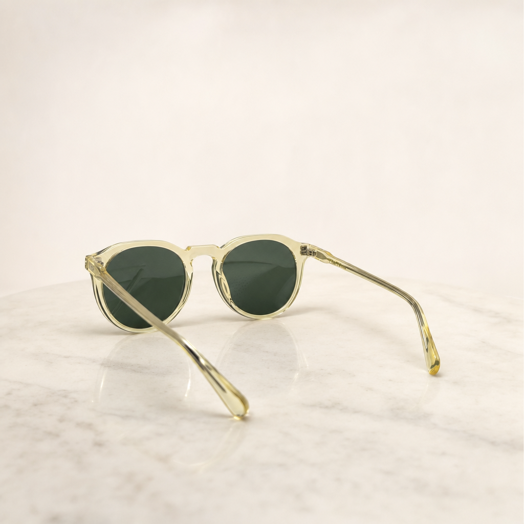 Crystal Dawn Green Acetate Polarized Unisex Sunglasses