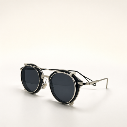 Classic Double Lens Retro Steampunk Design Unisex Sunglasses