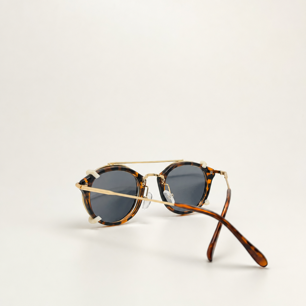 Classic Double Lens Retro Steampunk Design Unisex Sunglasses