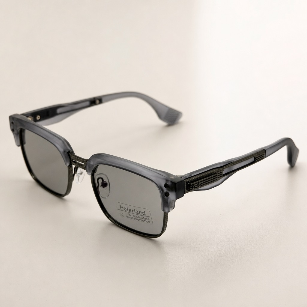 Vintage Polarized Shades | Retro Square UV400 Eyewear | Acetate Frame Style