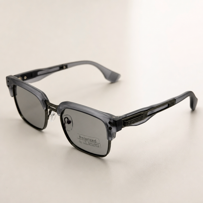 Vintage Polarized Shades | Retro Square UV400 Eyewear | Acetate Frame Style