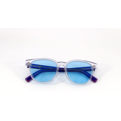 Crystal Icy Blue Acetate Polarized Unisex Sunglasses adjustable tint sunglasses - View 3