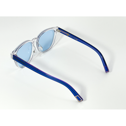 Crystal Icy Blue Acetate Polarized Unisex Sunglasses adjustable tint sunglasses - View 4