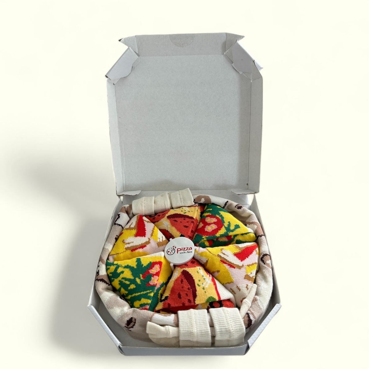 Pepperoni Pizza Socks | Gift For Men and Women - 4 pairs | Universal Size (US Mens & Womens)