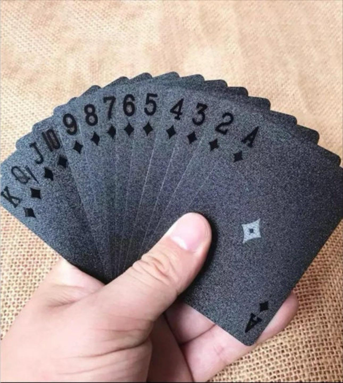 Matte Black PVC Playing Cards  Waterproof and Durable Poker Deck